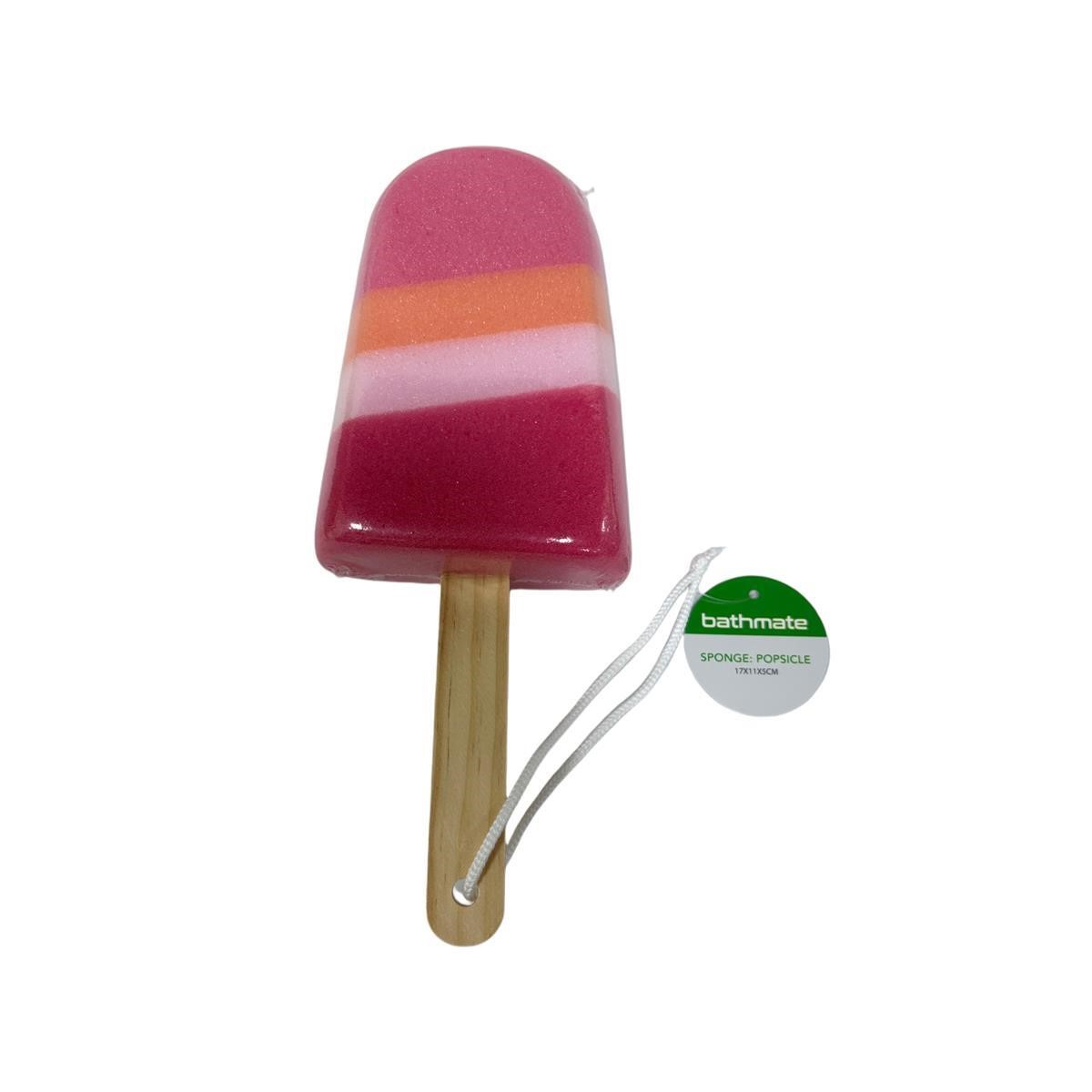Bathmate Bath Sponge Popsicle Pink And Orange